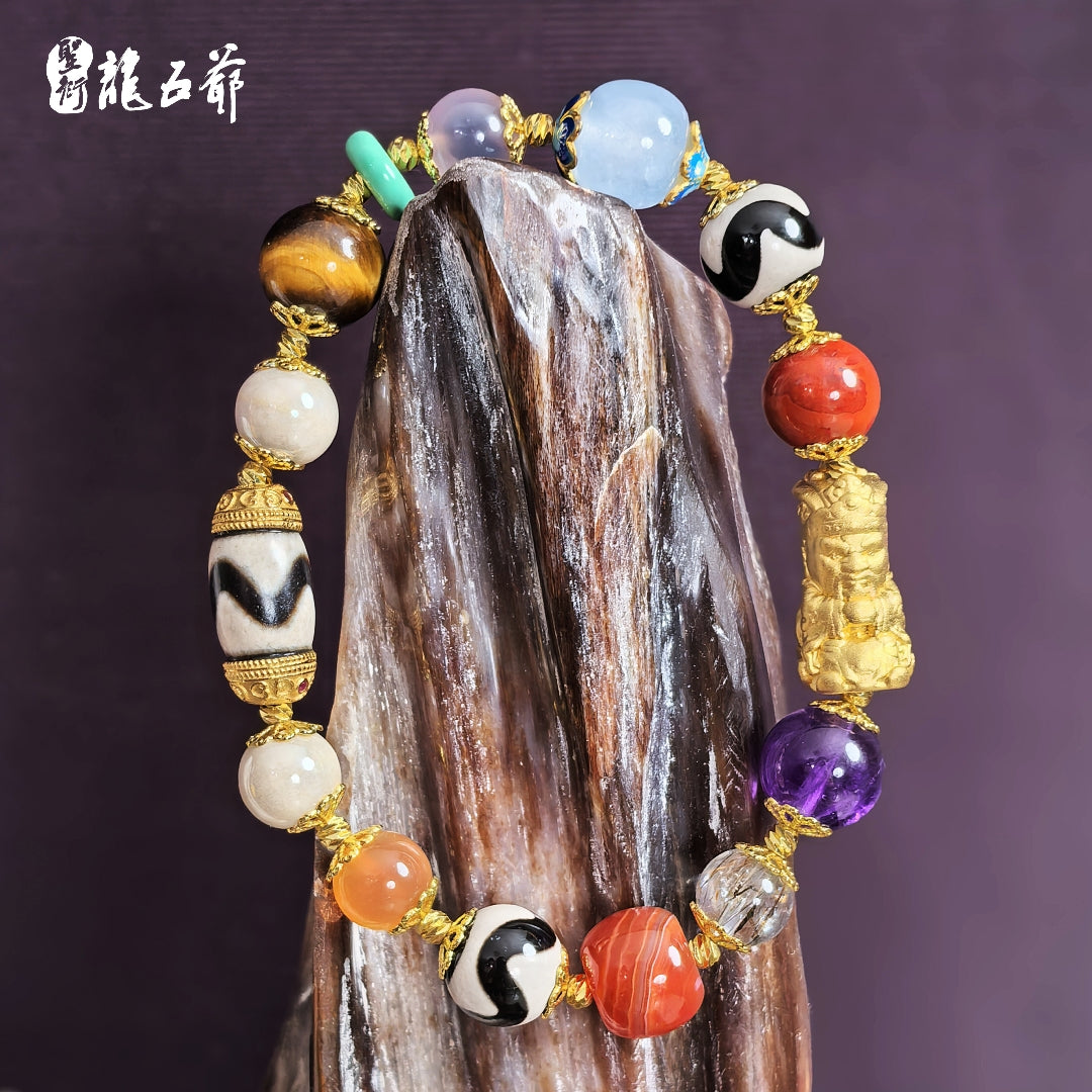 Wish-fulfilling multi-gemstone bracelet
