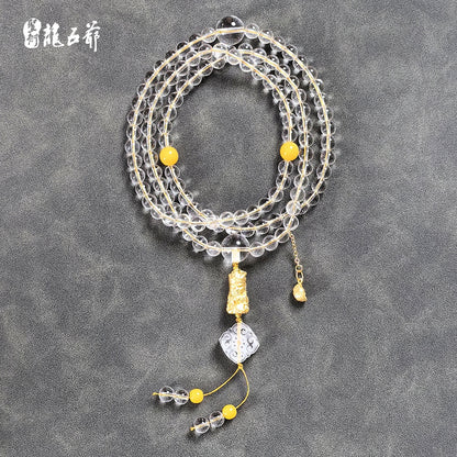 [Anfu Zunrong] White Crystal 108-Bead Rosary Bracelet, a bracelet that girls love the most.