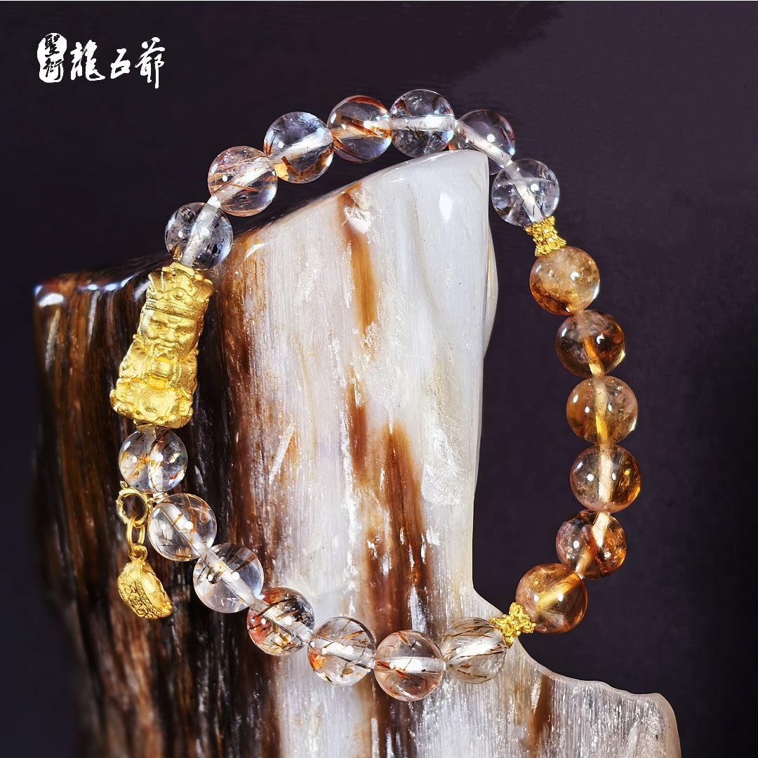 Black Gold Pagoda (Black Gold Super Seven Pagoda Crystal Bracelet)