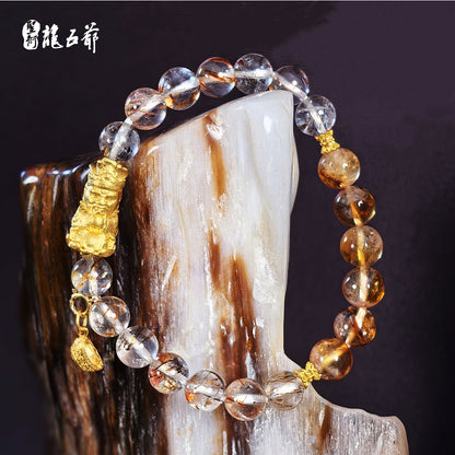Black Gold Pagoda (Black Gold Super Seven Pagoda Crystal Bracelet)