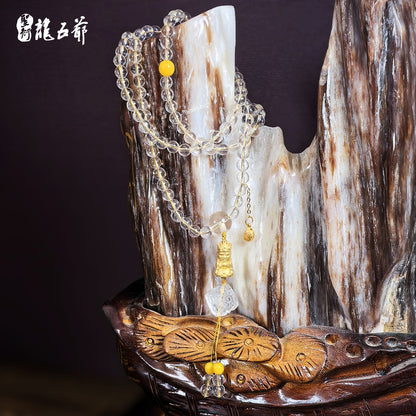 [Anfu Zunrong] White Crystal 108-Bead Rosary Bracelet, a bracelet that girls love the most.